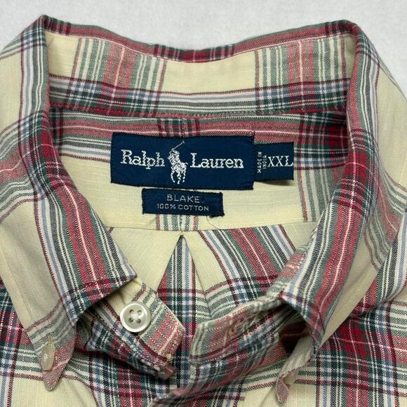 Polo Ralph Lauren VTG Blake Long Sleeve Christmas Plaid Button Down Shirt XXL - Picture 3 of 8